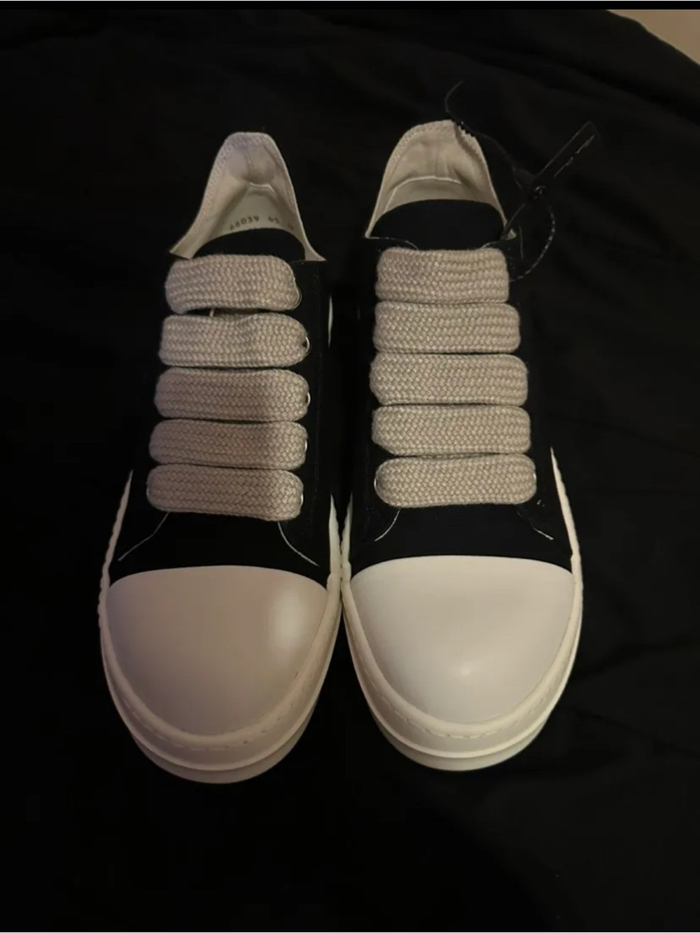 Rick Owens DRKSHDW Jumbo Lace Low Sneakers Black Designer Shoes